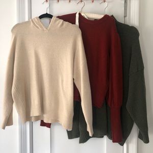 Bundle of 3 comfy Zara sweaters